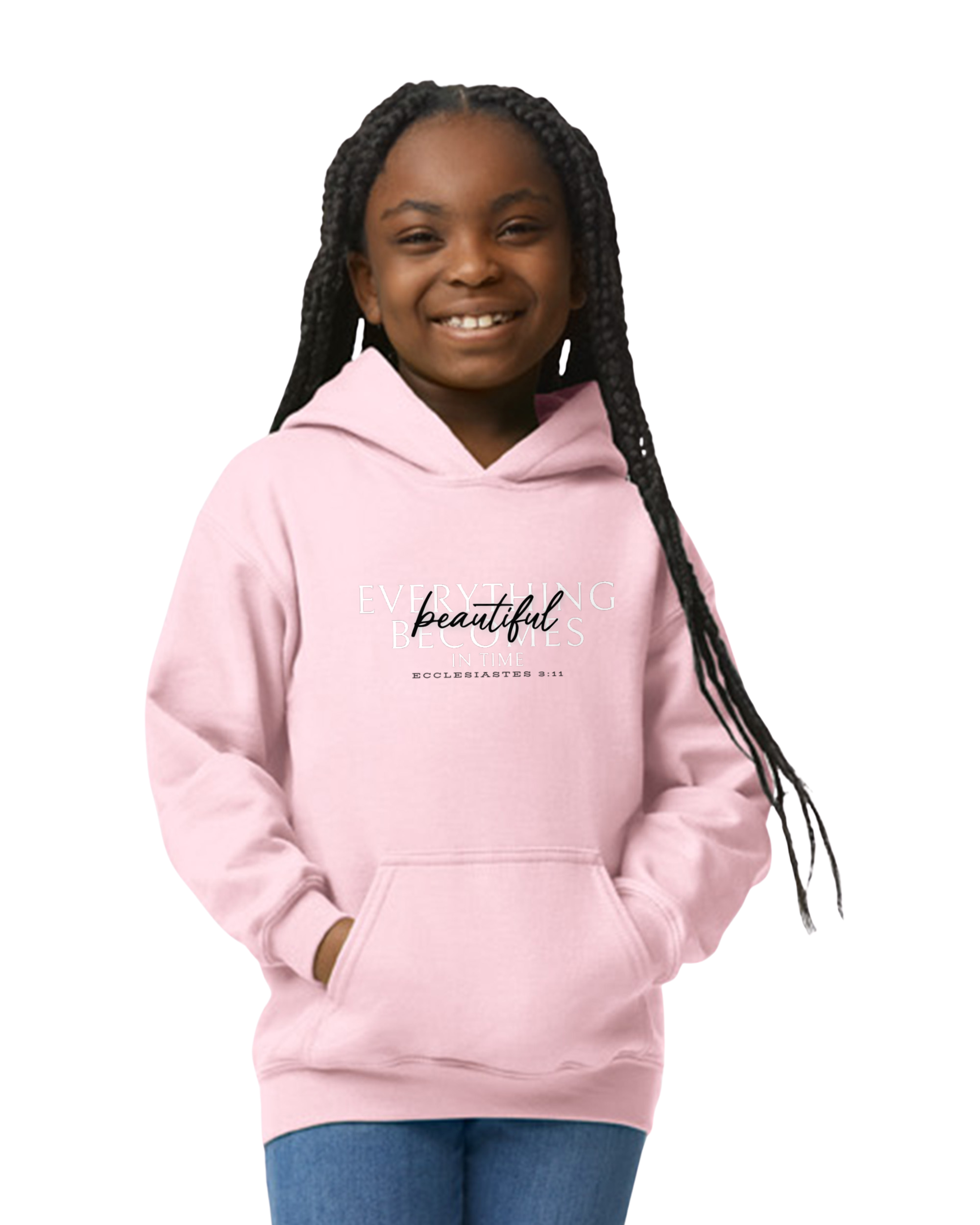 "beautiful in time" 002 - youth hoodie [ecclesiastes 3:11]