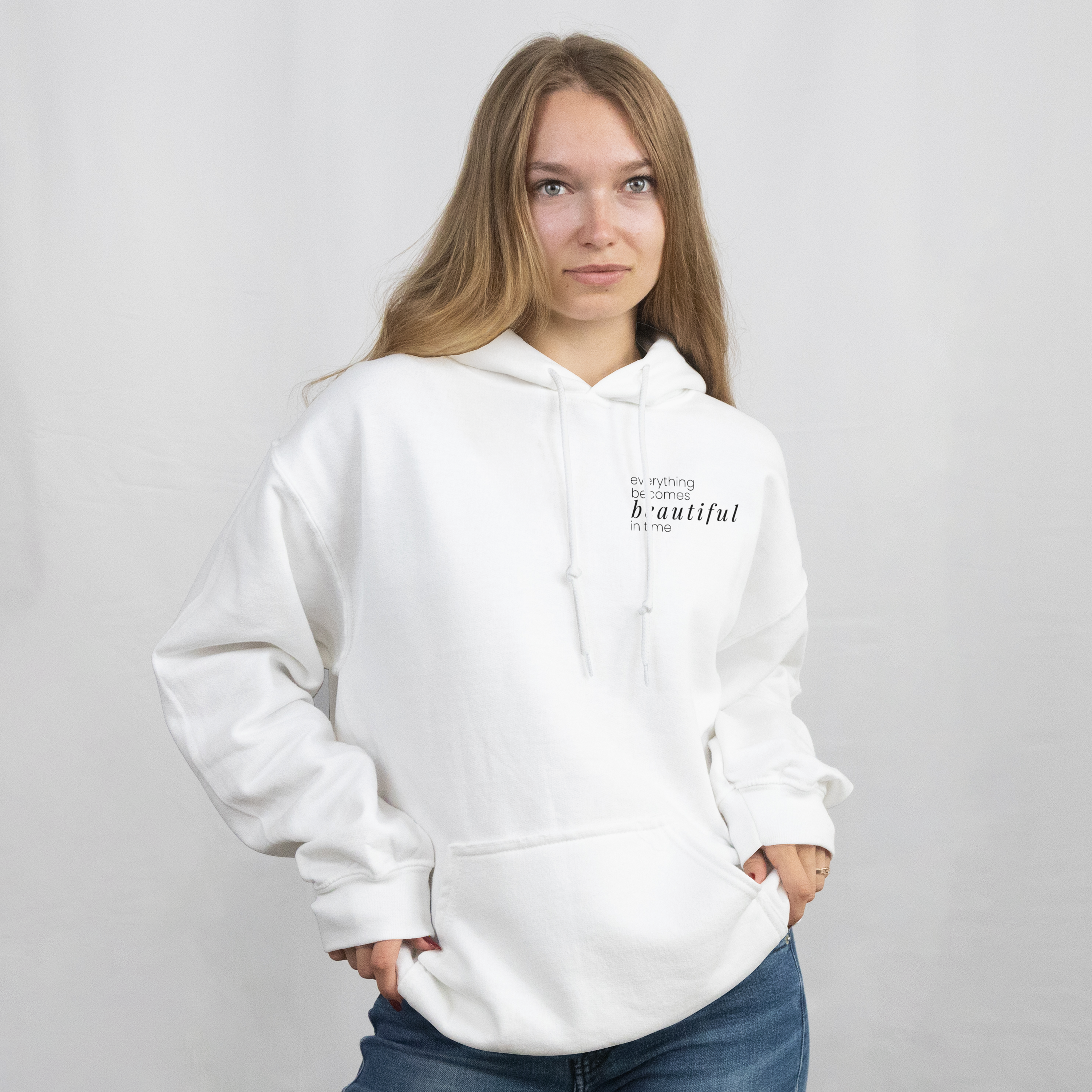 "beautiful in time" 001 - adult hoodie [ecclesiastes 3:11]